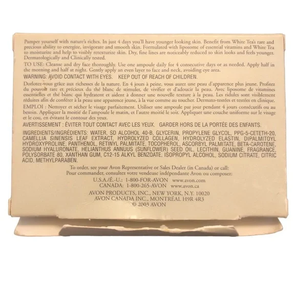 Avon Planet Spa White Tea Facial Ampules - Picture 5 of 5